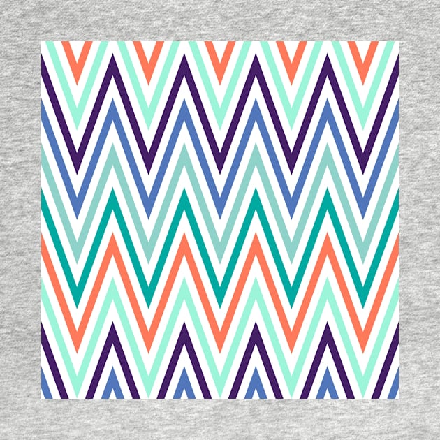 Blue & Orange Stripes by StripePatterns